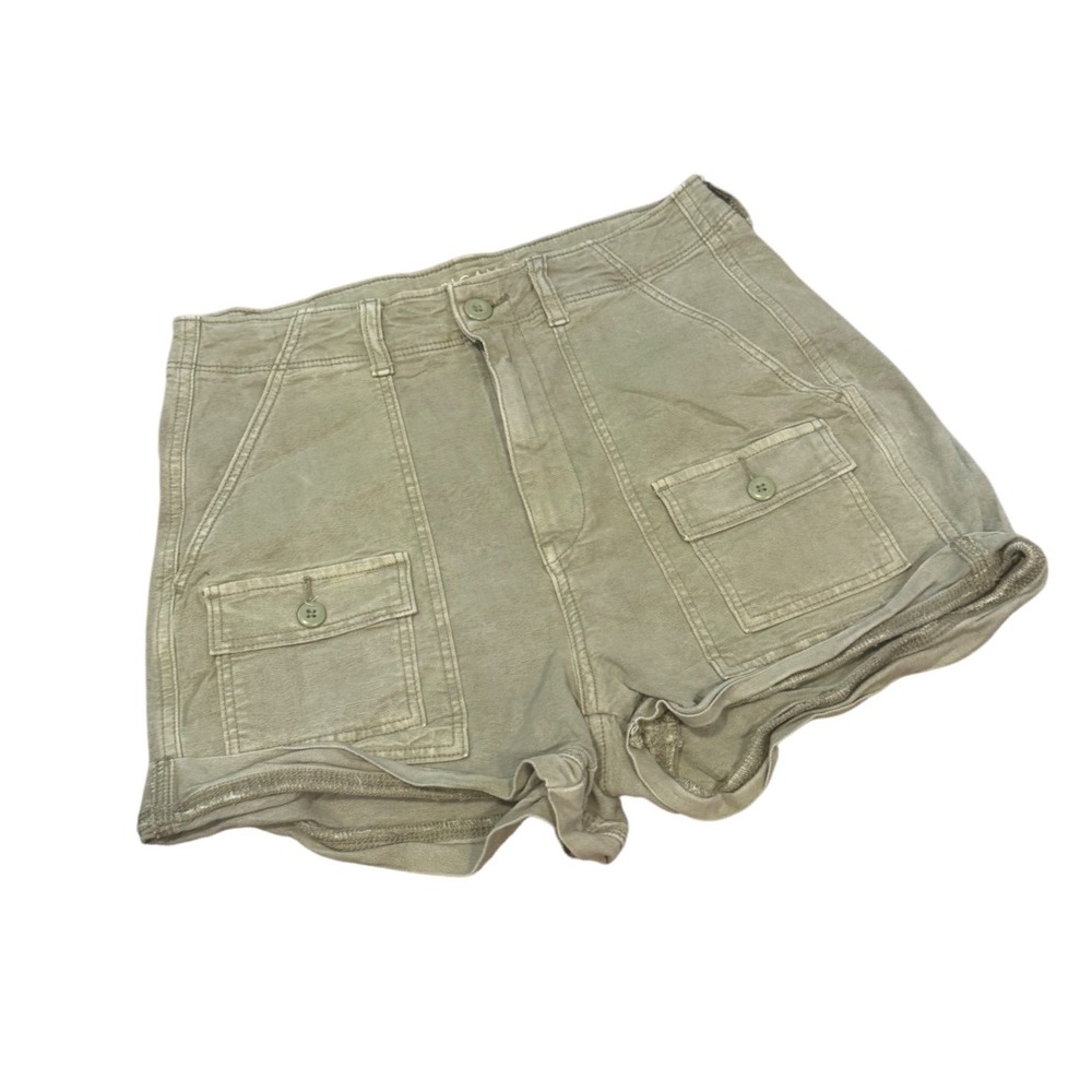 American Eagle Highest Rise 90s Boyfriend Short Olive Green Cargo Utility Size 6